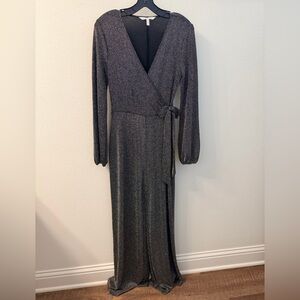 BCBGeneration Metallic Long Sleeve Romper